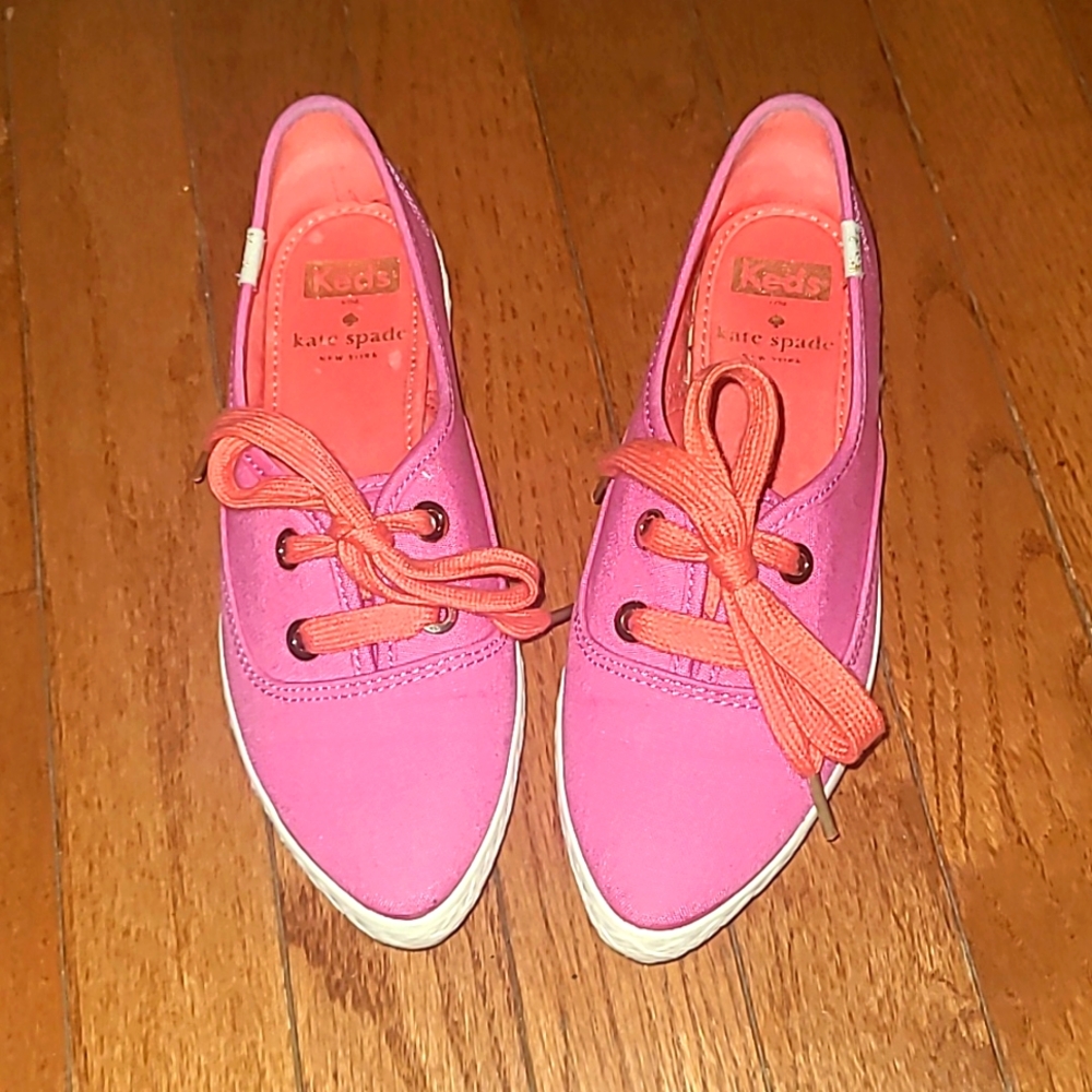 Keds x Kate Spade pink pointed toe sneaker sz 5